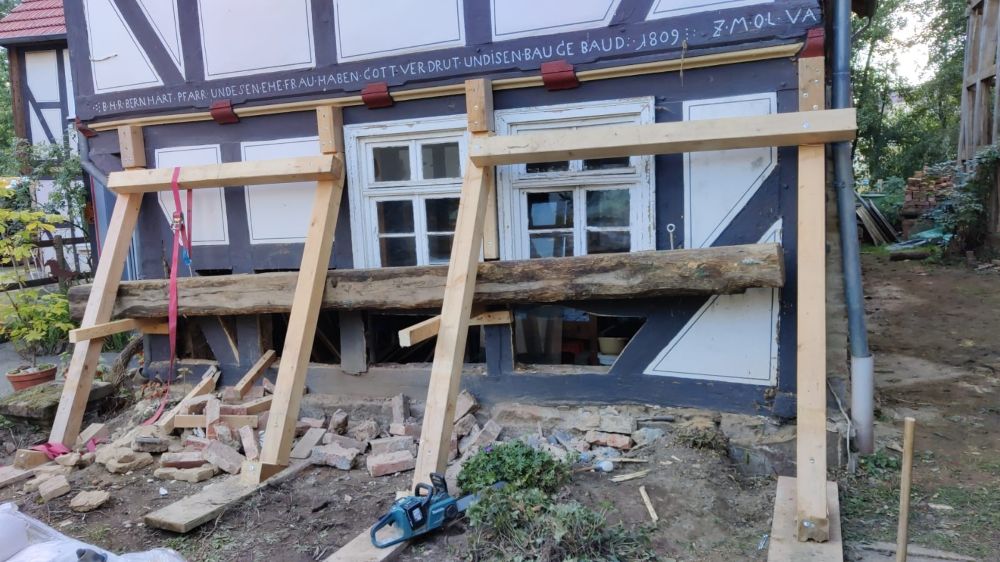 Fachwerksanierung - Schwellentausch
